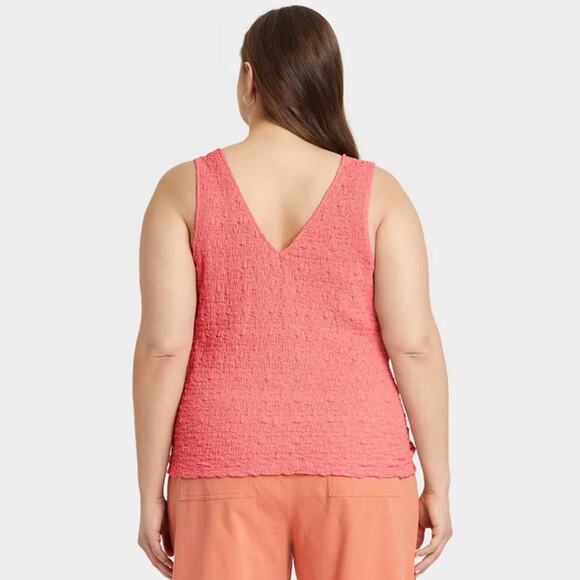 A New Day Textured Coral Tank Top XXL NEW - Picture 2 of 7